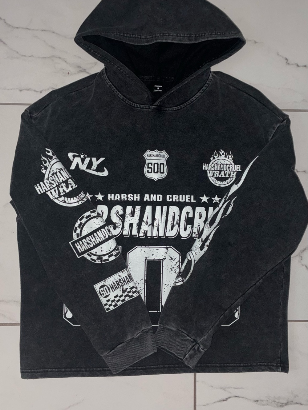 NFINITY Black Graphic Pullover Hoodie